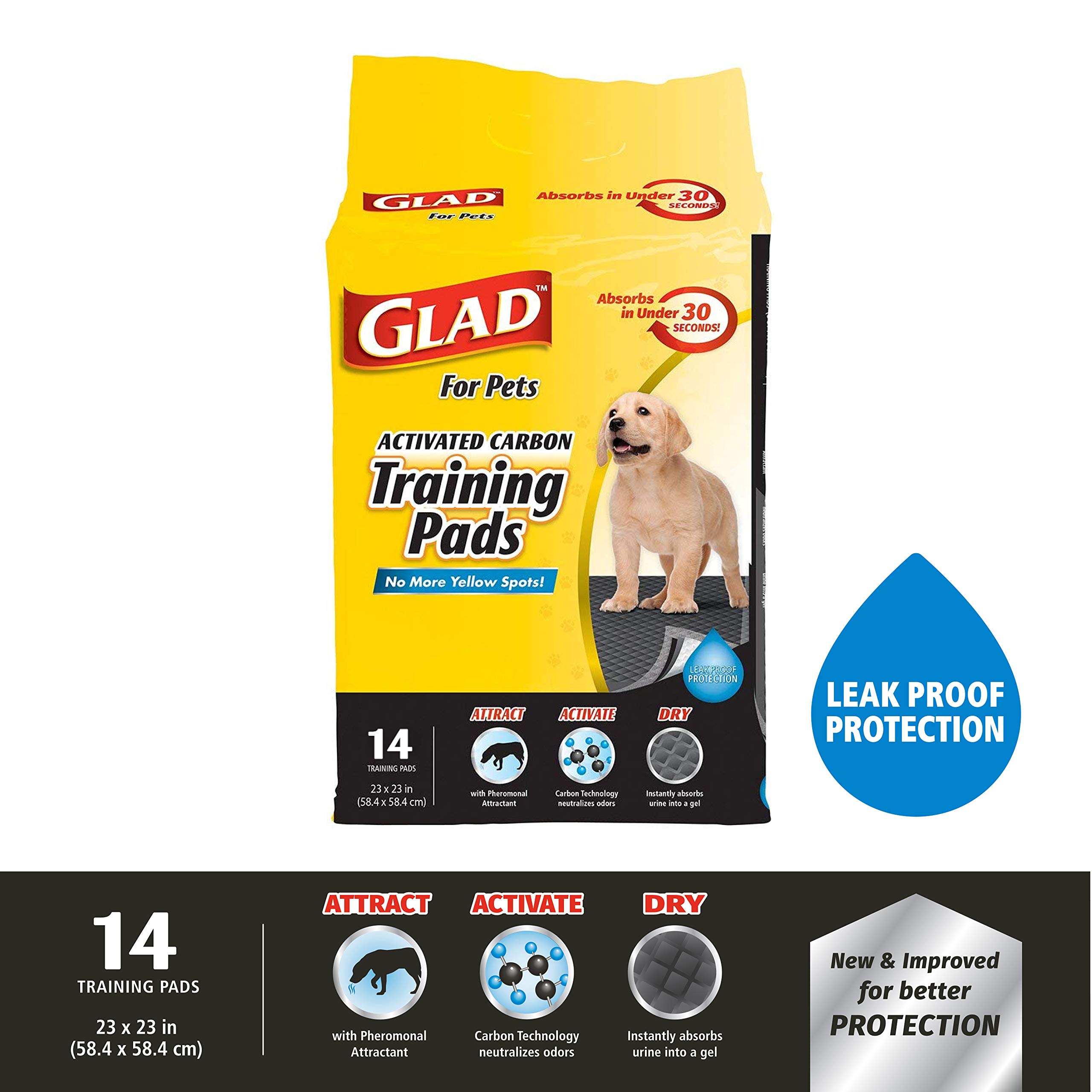 Glad for Pets Black Charcoal Puppy Pads Puppy Potty Training Pads