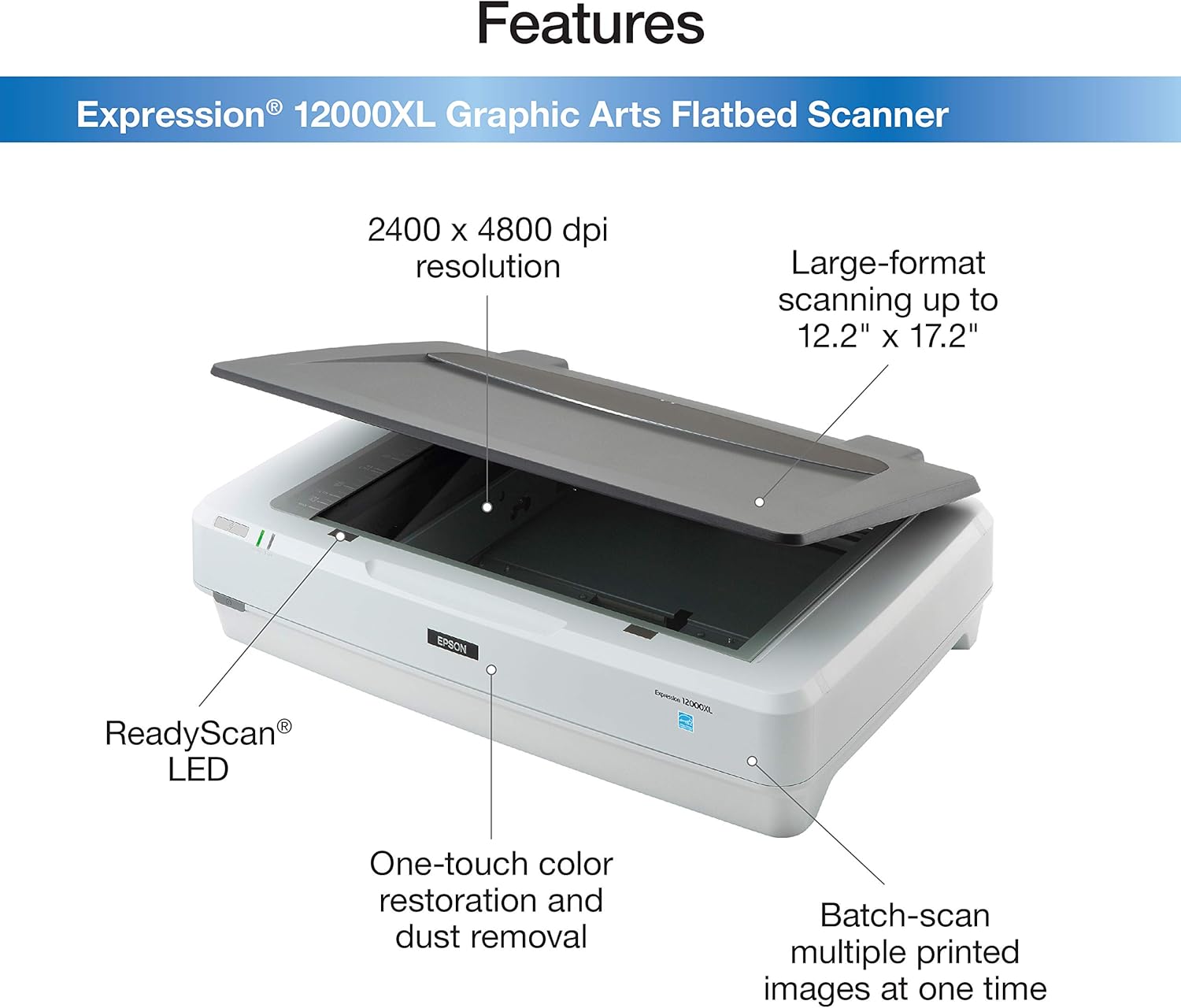 Epson Expression 12000XL-GA Flatbed Scanner: Electronics