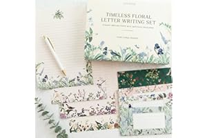 ZICOTO Beautiful Stationery Set with Envelopes - Premium-Quality, No-Bleed Lined Letter Writing Paper with Elegant Floral Designs - Cute Stationary Supplies Kit for Women & Personalized Gift for Loved Ones