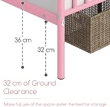Yaheetech 3ft Single Metal Bed Frame with Headboard Footboard Pink view 7