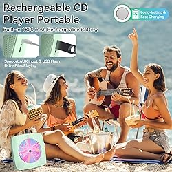 CD Player Portable Bluetooth Rechargeable: CD