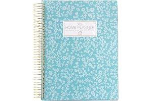 PASSIONATE PENNY PINCHER Home Planner 2025 (Floral) | Work from Home Planner w/Stickers | Daily Checklist | Monthly Budget Worksheet | Monthly Calendar Layout | Vacation Checklist | Coil Binding | Poly Laminated Cover