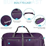Gonex 150L Large Foldable Duffle Bag with Shoes Compartment Purple view 3