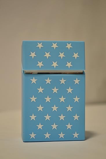AshPro Silicone 20 Cigarette Pack Cover - Sky Blue Stars