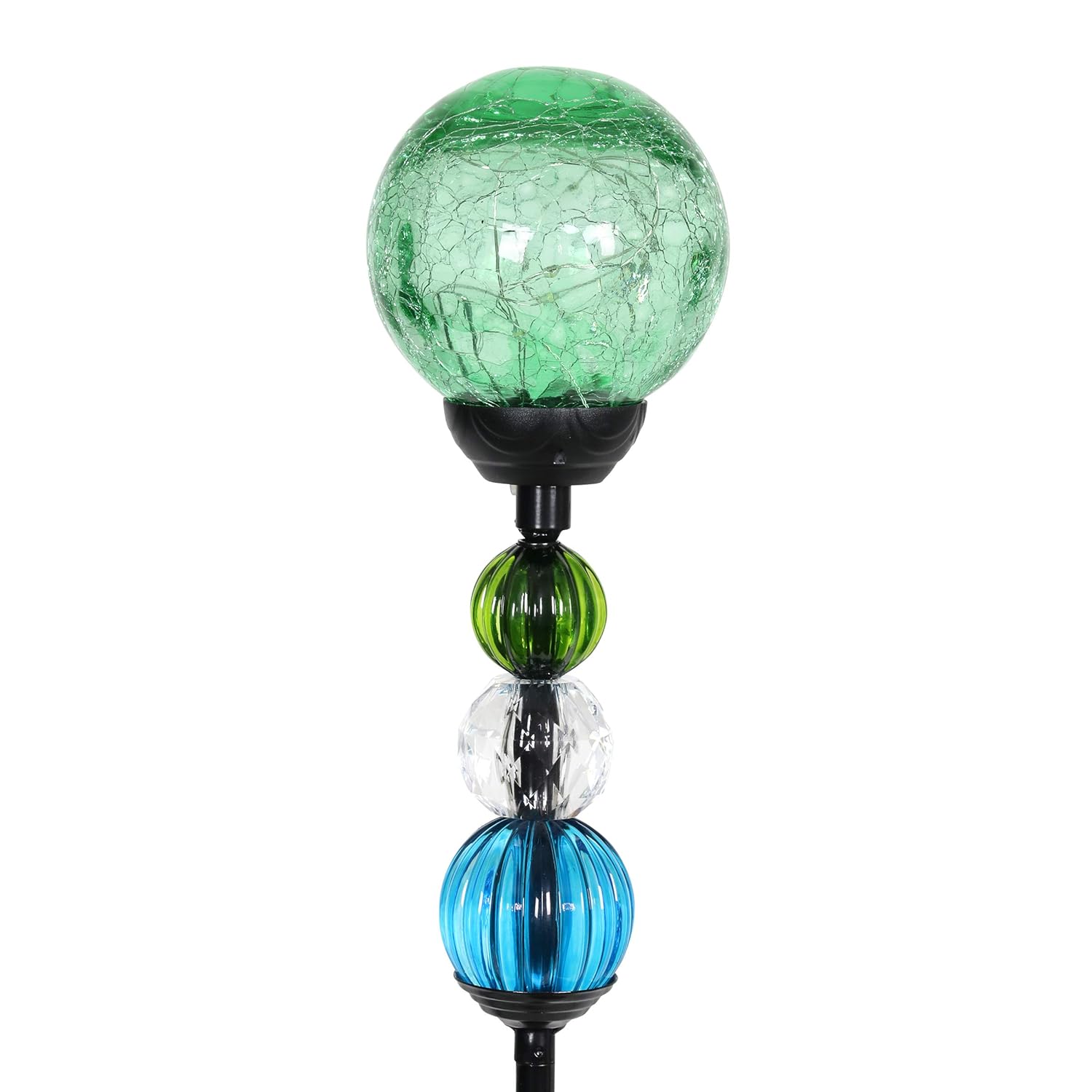 Best Crackle Glass Globe Solar Hanging Garden Decor