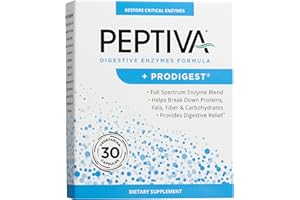 Peptiva Digestive Enzyme Supplement + ProDigest - Helps with Bloating, Gas, Constipation - 30 Count