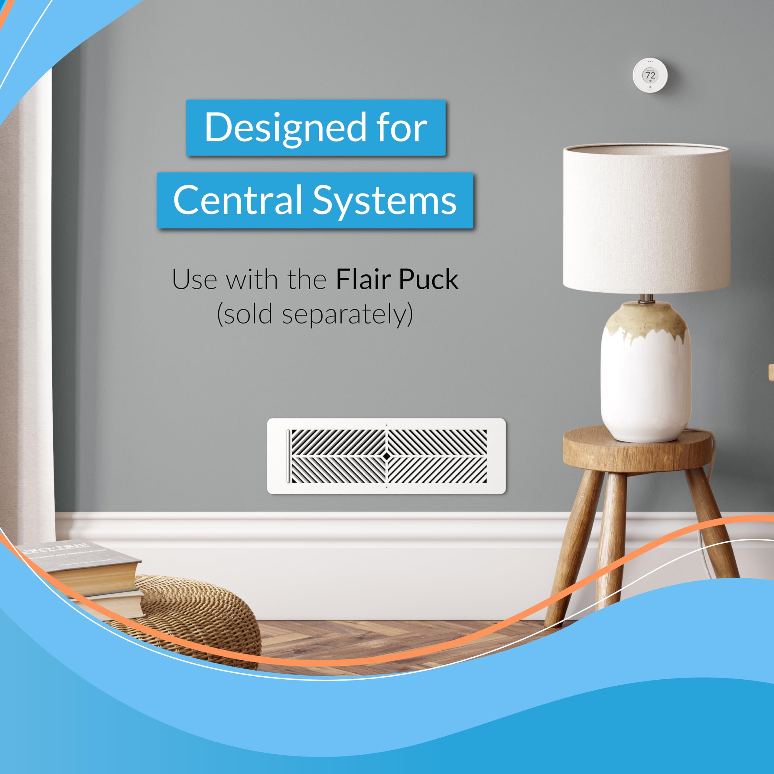 Flair Smart Vent, Smart Vent For Home Heating And Cooling. Compatible