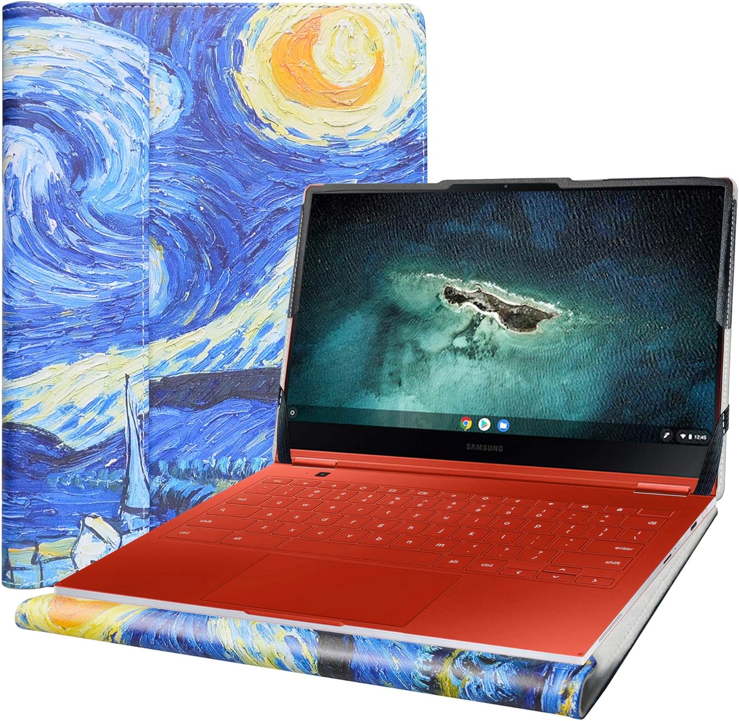 Alapmk Protective Cover Case for 13.3" Samsung Galaxy Chromebook 13 XE930QCA/Samsung Galaxy Book Flex 13.3 NP930QCG Laptop[Note:Not fit Samsung Galaxy Book Flex Alpha 13.3 NP730QC],Starry Night