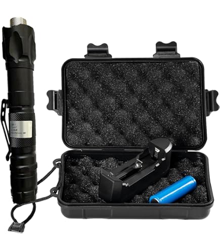 BlueDot 400 Lumen CREE LED Zoomable Flashlight - Rechargeable Or AAA Battery Option