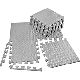 VViViD Gray Interlocking EVA Foam Floor Mat Tile Pack - 12 sq. ft.