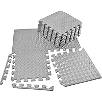 VViViD Gray Interlocking EVA Foam Floor Mat Tile Pack - 12 sq. ft.