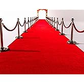 Extra Thick 3x10Ft Red Carpet Runner for Party, Non-Slip TPR Backing Aisle Runway Rug Felt for Indoor&Outdoor,Occasions,Graduation,Birthdays & Special Events Decorations,Long Term use