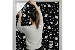 Yelmzir Portable Blackout Blind with Suction Cups, Adjustable Window Black Out Curtains No Drill, Temporary Blackout Window C