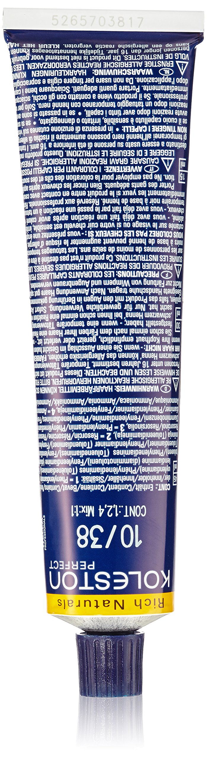 Wella Professionals Koleston Hair Colour 60 ml 10/38 Lightest Gold Blonde