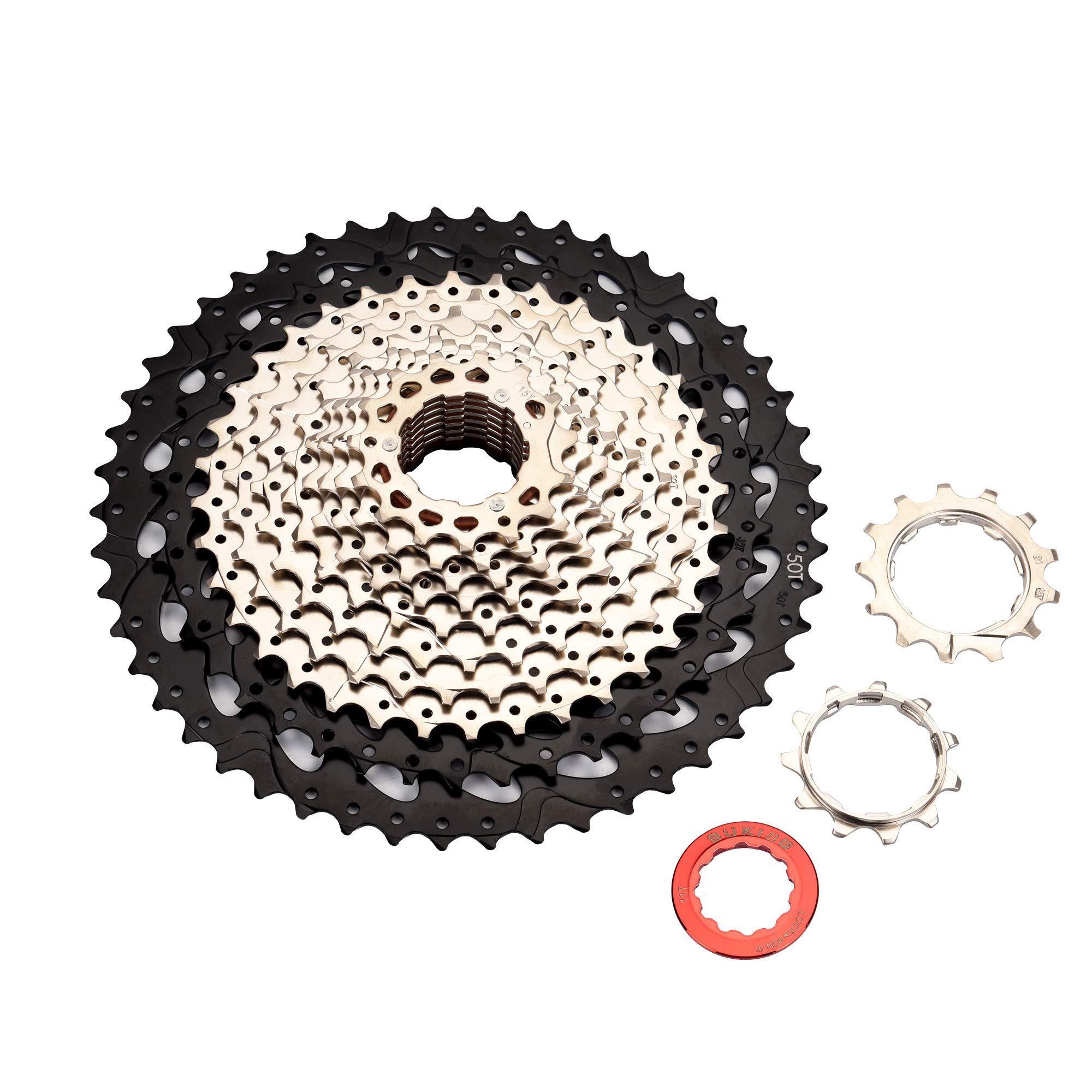 BESNIN 11 Speed/12 Speed Cassette 11-50T 11-52T Bike Freewheel Replacement for Road Bicycle, MTB, BMX (11-50T, 12S)
