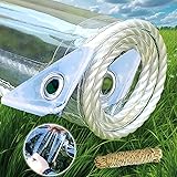 ZGLCQSGY Clear Tarps Heavy Duty Waterproof 8x20ft