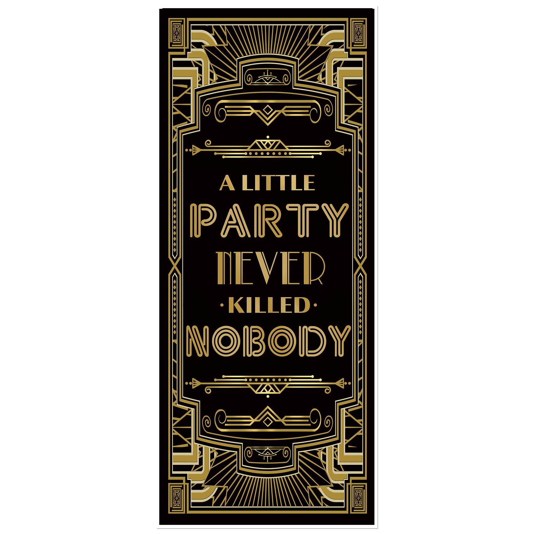 musykrafties Roaring 20s A Little Party Never Killed Nobody Door Cover Art Deco Jazz Party 72x30inch