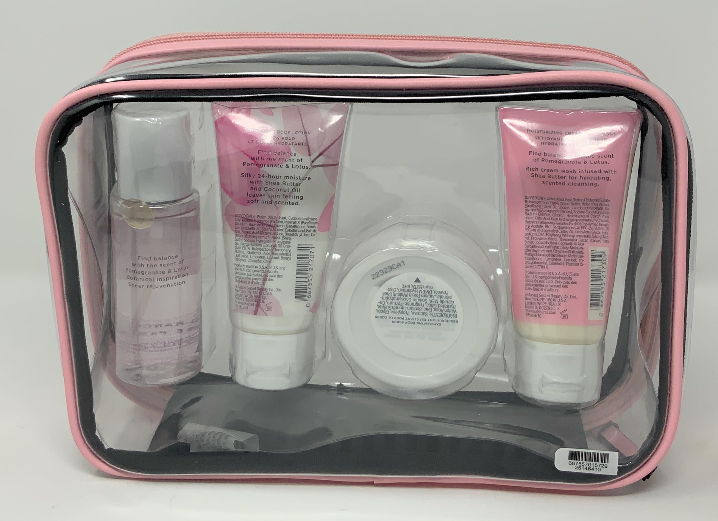 Victoria's Secret Pomegranate & Lotus The Balance Starter Kit Gift Set Body Wash, Scrub, Lotion, Mist