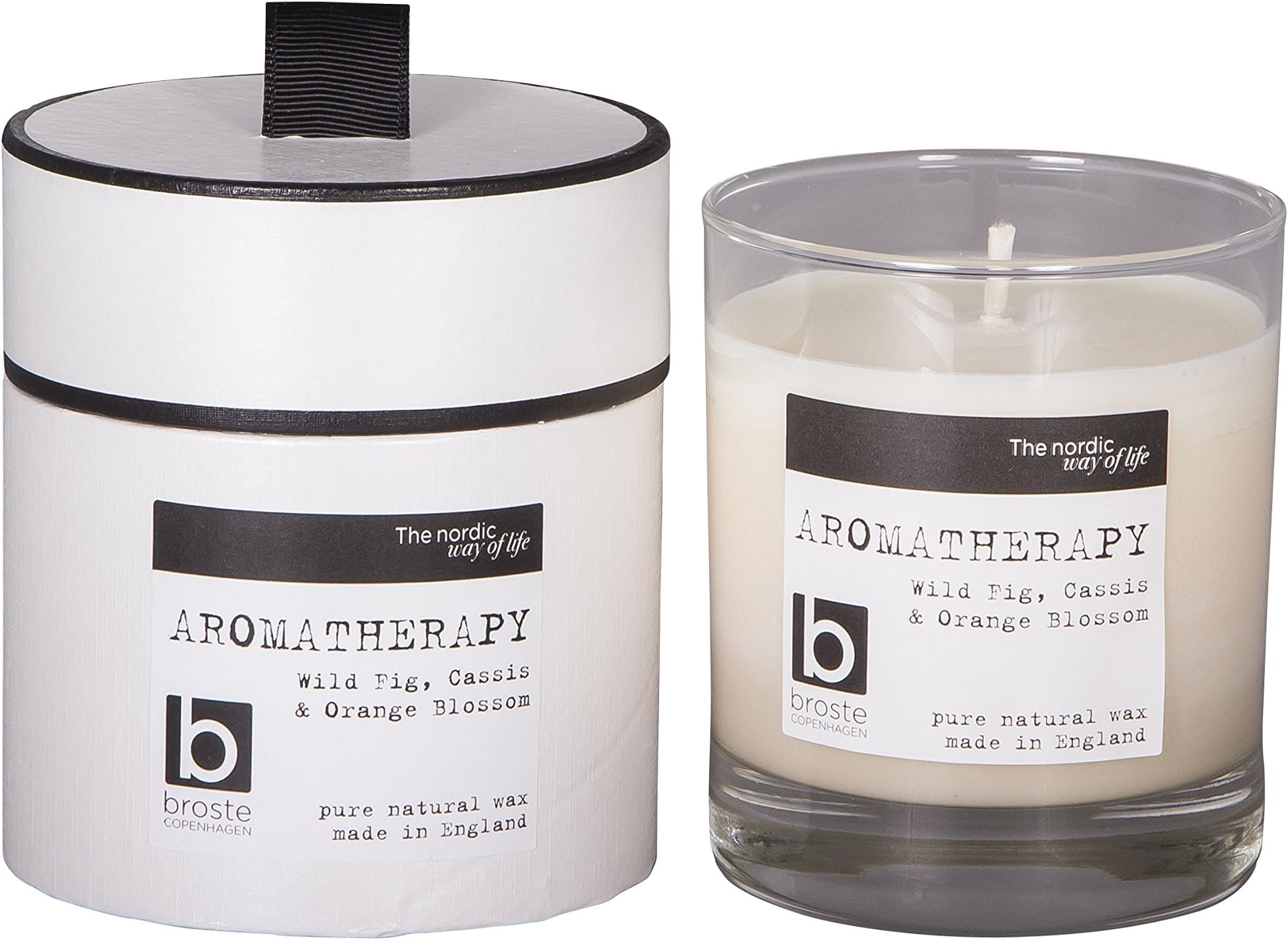 broste Candle Soy, Rape, Ivory White sort. 2