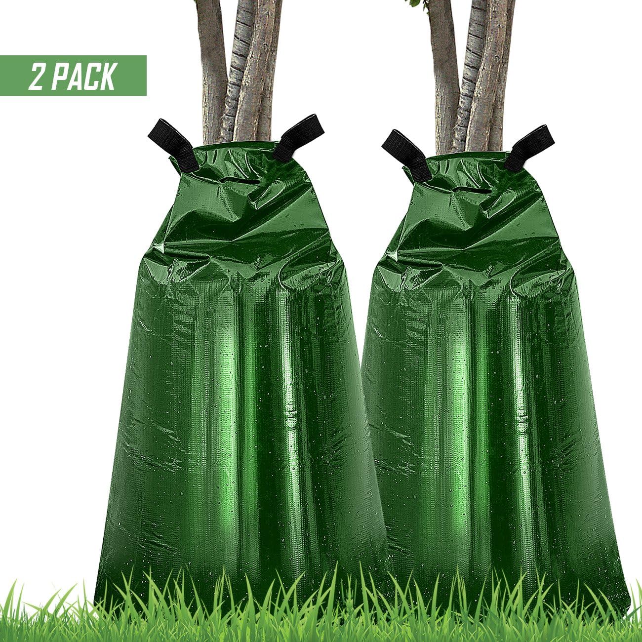 KOONEW Tree Watering Bag,2 Pack 20 Gallon Slow Release Plant Watering Bag for Trees Drip Irrigation Bags with Heavy Duty Zipper