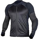 WICKED STOCK Mesh Armored Motorcycle Shirt - CE Level 2 Unisex Motorcycle Protective Shirt for Summer with Removable Padding Black
