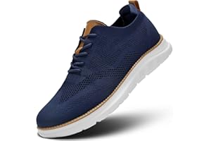 MEVLZZ Mens Casual Dress Oxfords Shoes Fashion Mesh Work Business Walking Sneakers Comfortable Lightweight Soft Sole