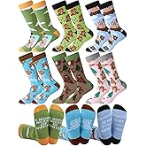 Jamntower 6 Pairs Groundhog Socks for Women Men Happy Groundhog Day Gifts Novelty Crew Socks Funny Ground Hog Party Favors