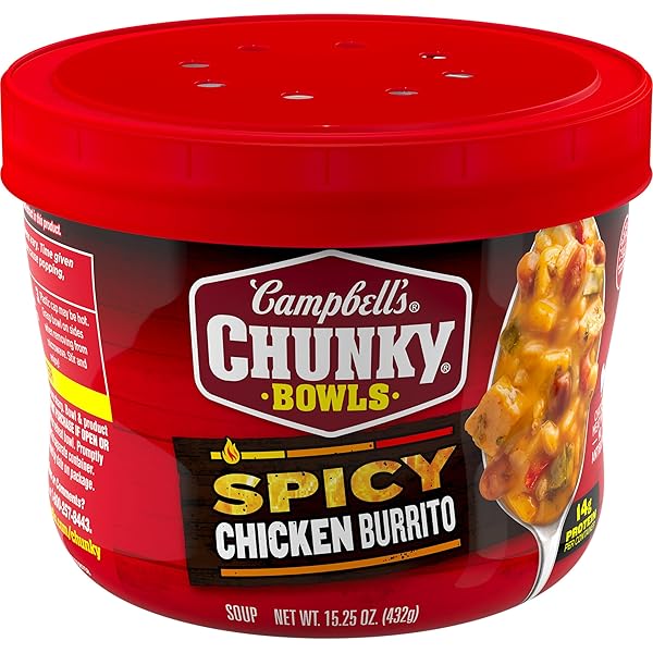 CAMPBELL’S CHUNKY SPICY CHICKEN BURRITO SOUP, 15.25 OZ...