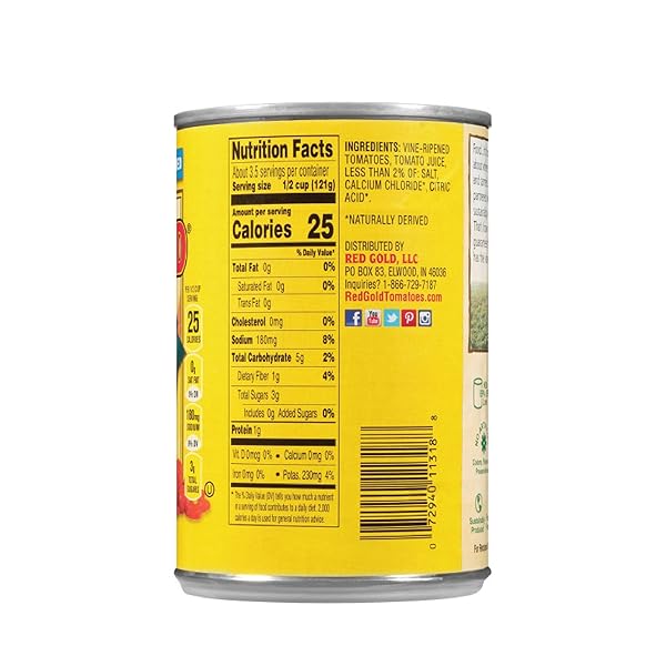 RED GOLD PETITE DICED TOMATOES, 14.5 OUNCE