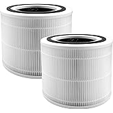 240 True HEPA 14 Air Purifier Filter Replacement, Compatible with PuroAir 240 Air Cleaner Purifier, 3-in-1 High-Efficiency Activated Carbon, 2 Packs