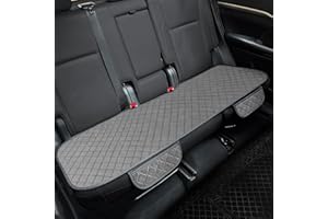 surpassme Comfortable Car Seat Covers Universal Back/Brench Seat Coves for Car Accessories with Storage Pockets, Padded Car Interior Covers for Automotive, SUV, Truck, and Van(Grey)