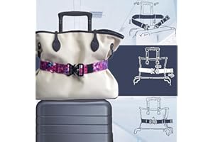 PARIS IN RAIN Travel Belt for Luggage - Stylish & Adjustable Add a Bag Luggage Strap for Carry On Bag - Airport Travel Accessories for Women & Men (Gradient)