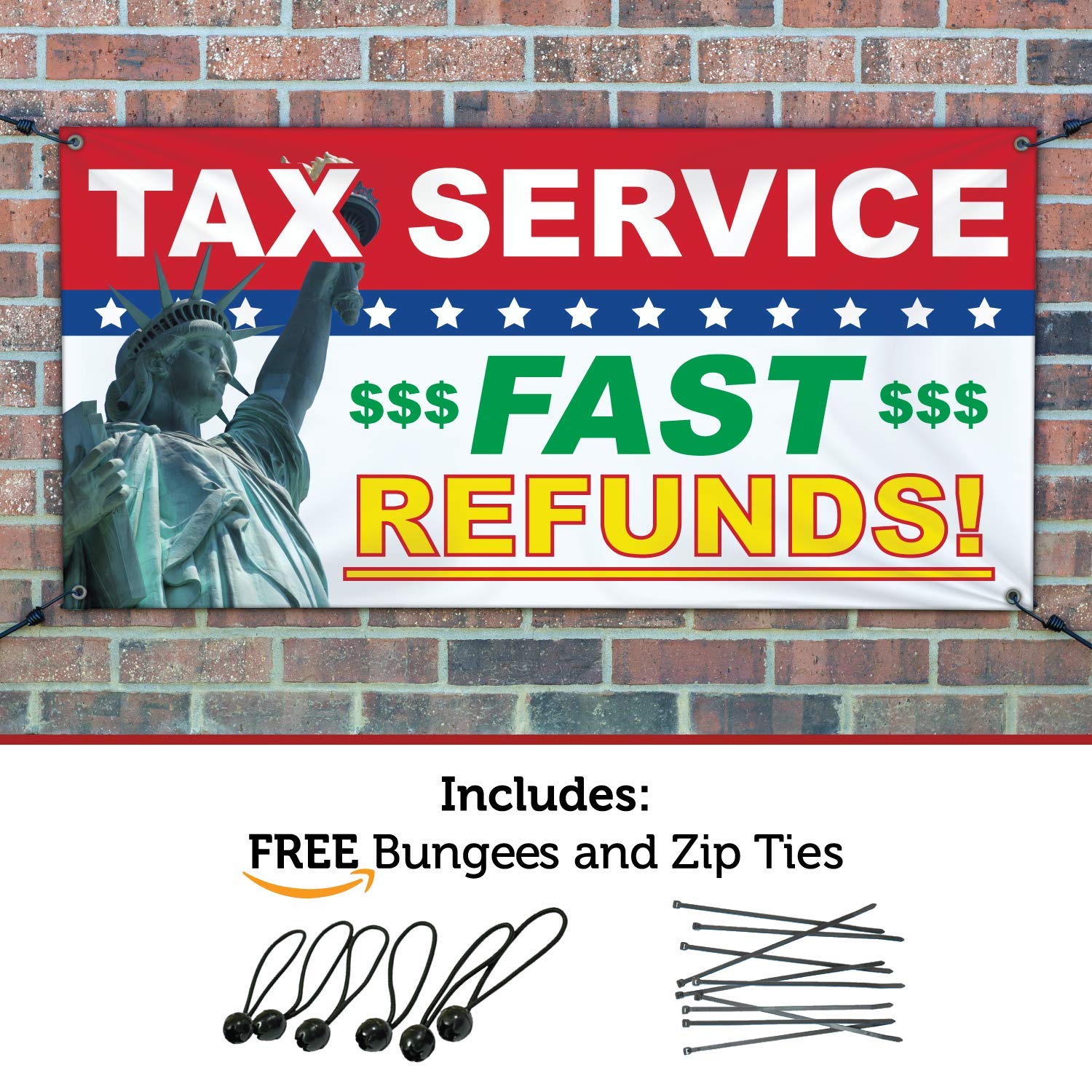 Amazon Com Half Price Banners Tax Service Fast Refunds Vinyl
