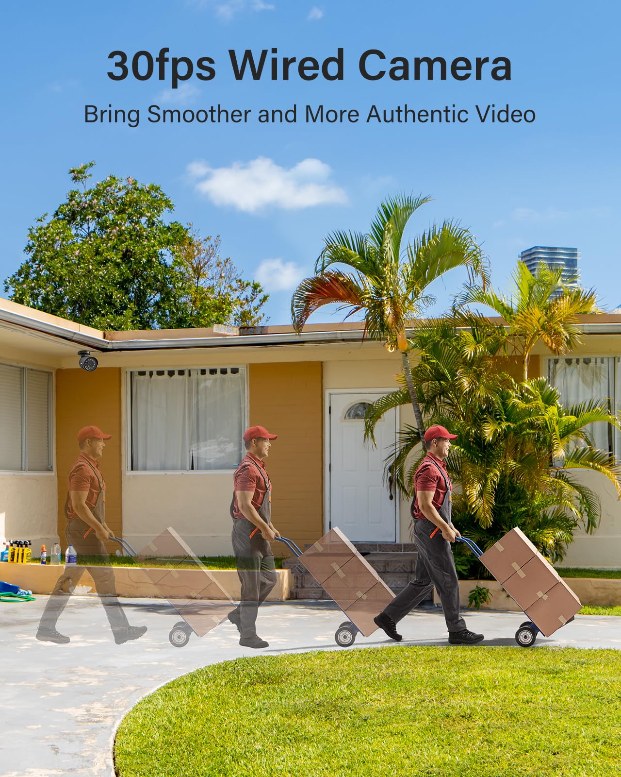 ANNKE 4 Pack 1080P HD TVI Home Security Camera Outdoor Indoor, 1920TVL, IP66 Waterproof, Night/Day Vision, Surveillance CCTV Bullet Cam