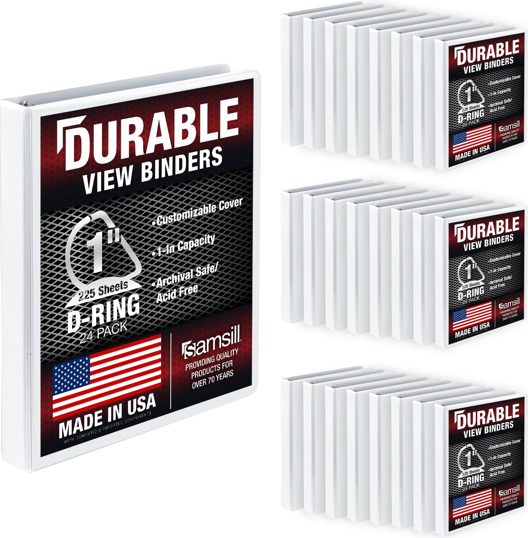 Samsill Durable 1 Inch Binder,...