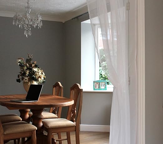 Hwi Easy Slot Top Plain Voile Net Curtain Panel 2 Drop Sizes 48