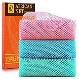 UJFQBH 3 Pieces African exfoliating net African Net