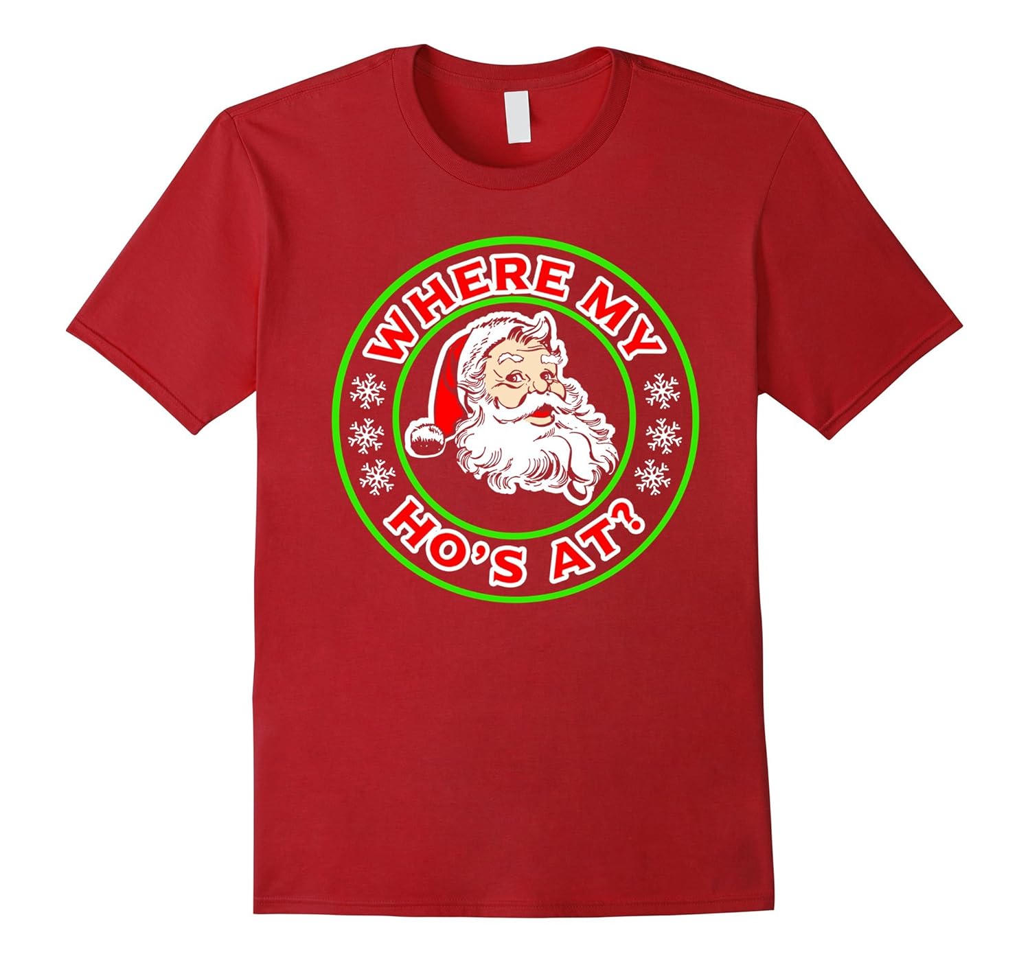 FUNNY SANTA SHIRT - Where My HOs At? t-shirt-ANZ