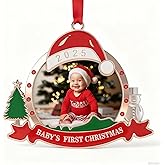 Personalized Babys First Christmas Photo Ornament 2025 - My 1st Christmas Xmas Tree Picture Frame Baby Ornament 2025