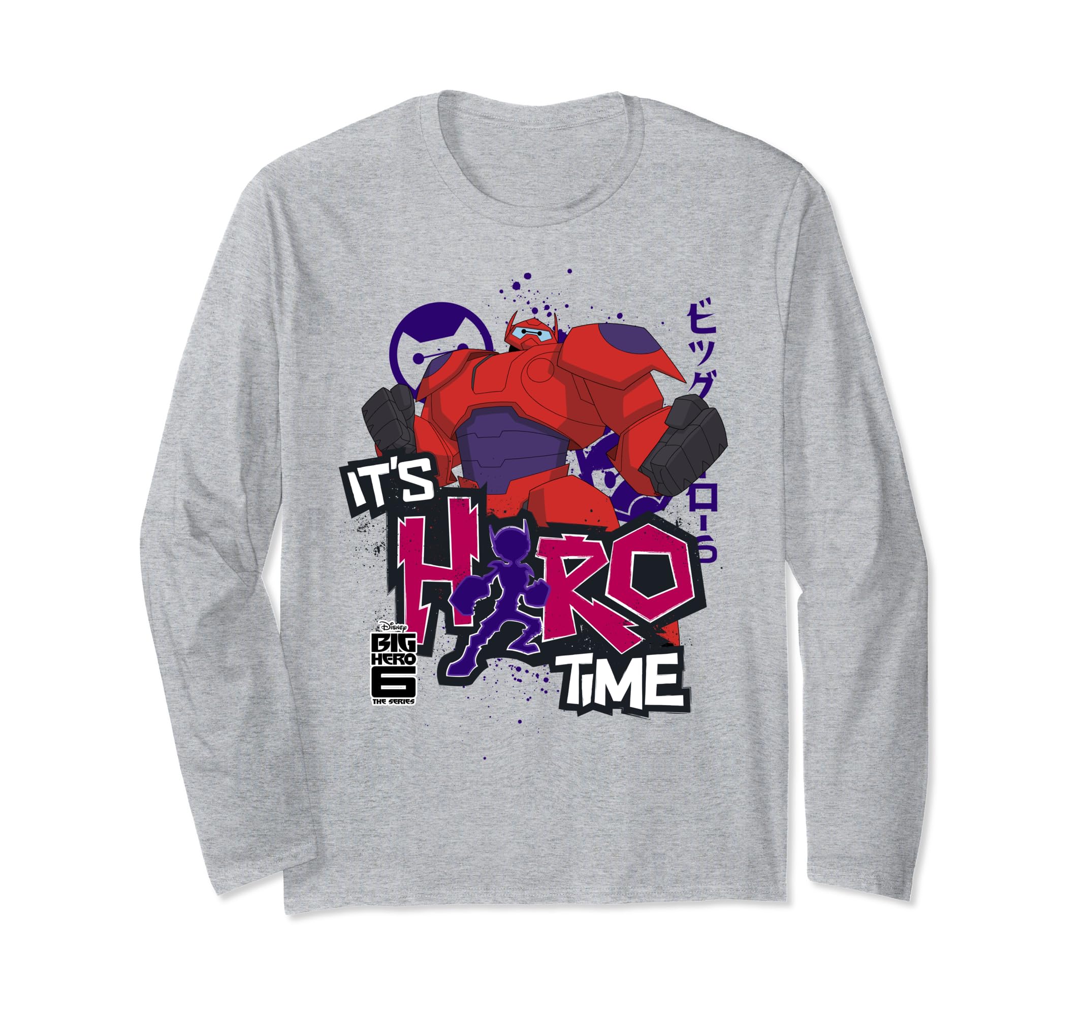 Disney Big Hero 6 TV Series Baymax Hero Time Long Sleeve T-Shirt