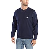 Nautica mens Basic Crew Neck Fleece Sweatshirt