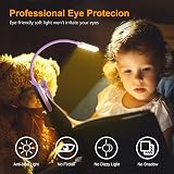 Gritin 9 LED Clip On Book Light Purple 3 Eye Protect Modes Rechargeable view 2