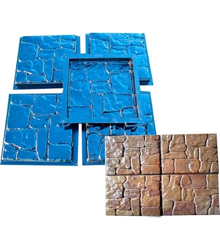 Olde World Stone DIY Stepping Stone Mold – 18x18x2 Inches, Reusable Rubberized ABS Plastic, Made In USA