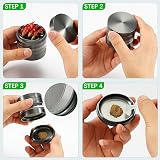 CyanCloud Grinder 2.4 Inch 4 Piece with Stainless Screen Pollen Scraper Gunmetal view 6