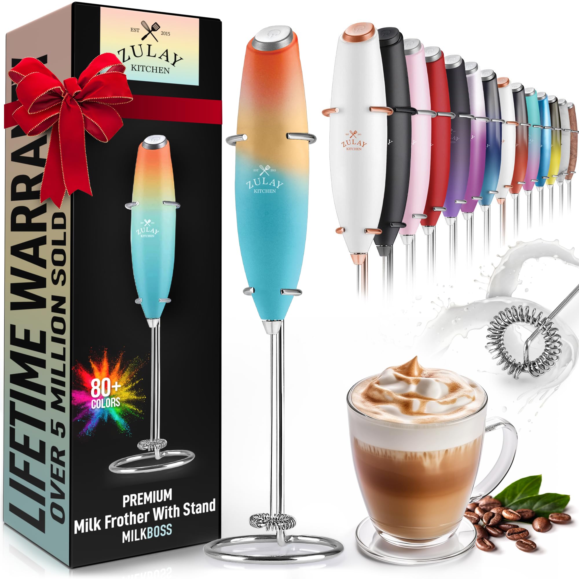 Zulay Kitchen Powerful Milk Frother Wand - Ultra