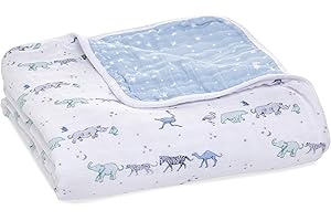 aden + anais 100% Cotton Muslin Baby Blanket Crib Bedding for Newborn Baby and Toddler, Nursery Blanket for Boys and Girls, Baby Registry and Shower Gift - Rising Star