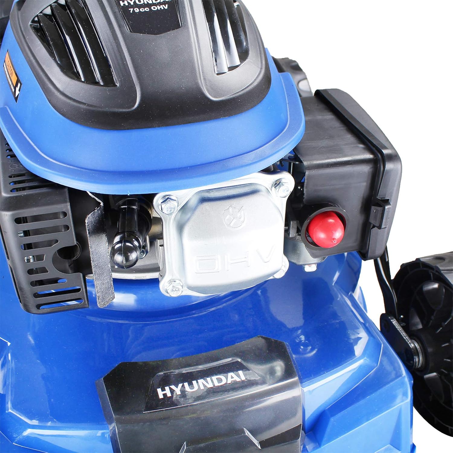 Hyundai Lightweight 40cm 79cc 4 Stroke Push Rotary Petrol Lawnmower, 6 Cutting Central Height Adjustment Lawn Mower, Rust Proof Deck, Easy Storage, 3 Year Warranty. - Image 4