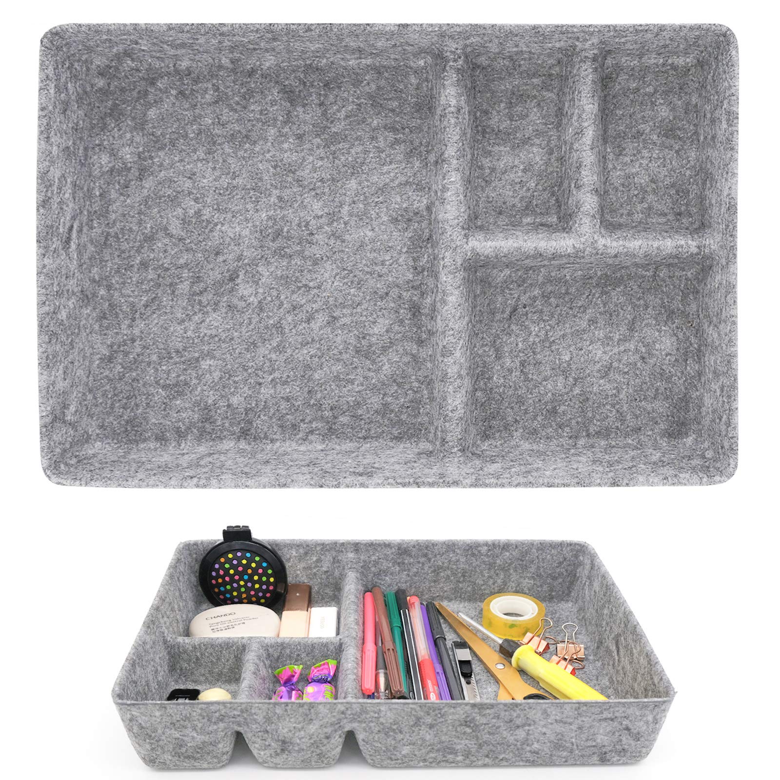 JLNGTHONG Desktop Storage Organizer, Pencil Card Holder Box Container for Desk Felt, Space Saving, Multifunctional Organizer