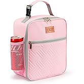 DIRGEE Lunch Bag for Women Insulated Lunch Bag For Men Adults Small Lunch Bag for Office Work - Leakproof Freezable Cooler Bag Reusable Portable Lunch Box (Pink)