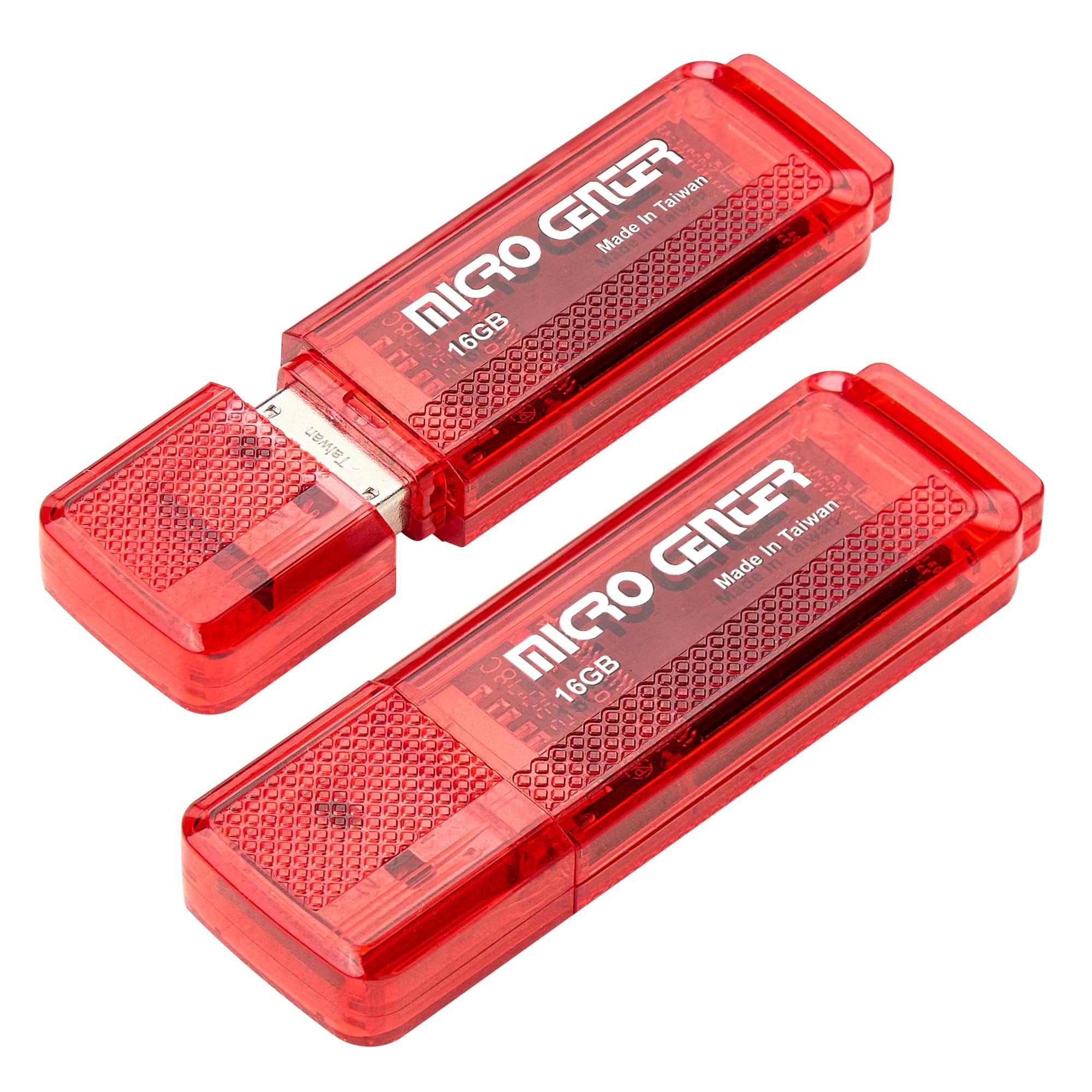 Micro Center SuperSpeed 2 Pack 16GB USB 3.0 Flash Drive Gum Size Memory Stick Thumb Drive Data Storage Jump Drive (16G 2-Pack)